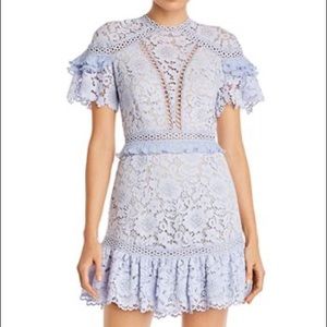 Saylor Darian Dress cut out lace ruffle L